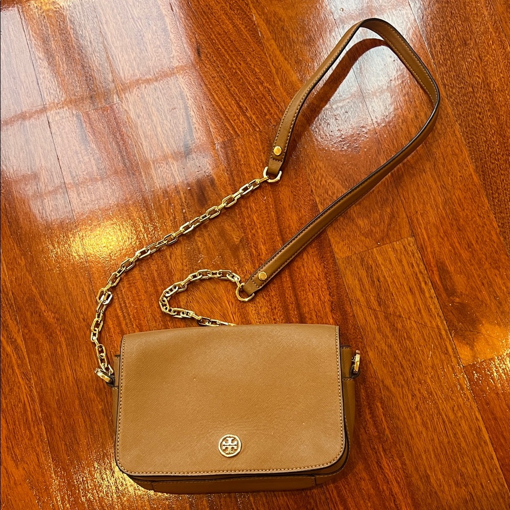 Tory Burch Tan Leather Crossbody Bag